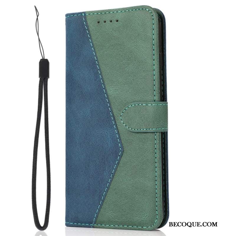 Etui Folio Samsung Galaxy S24 Ultra 5g Dwukolorowy Z Paskiem