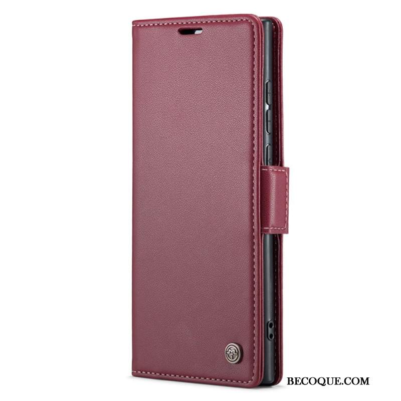 Etui Folio Samsung Galaxy S24 Ultra 5g Tekstura Liczi Caseme Etui Ochronne