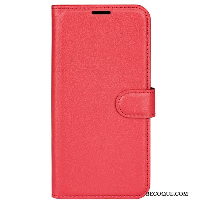 Etui Folio Xiaomi 14 Pro Klasyczna Sztuczna Skóra Litchi