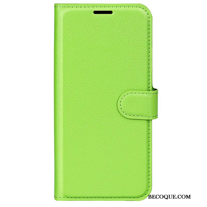 Etui Folio Xiaomi 14 Pro Klasyczna Sztuczna Skóra Litchi