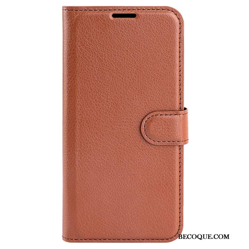 Etui Folio Xiaomi 14 Pro Klasyczna Sztuczna Skóra Litchi