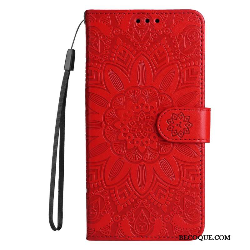 Etui Folio Xiaomi 14 Słonecznik Z Paskiem Etui Ochronne