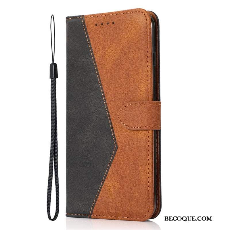 Etui Folio Xiaomi 14t Dwukolorowy Pasek Etui Ochronne