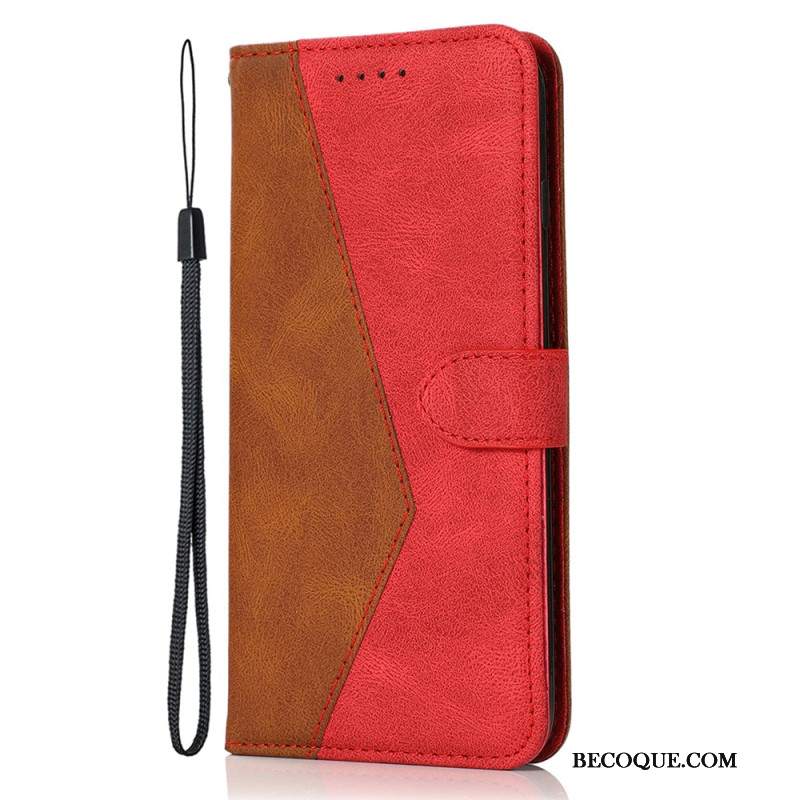 Etui Folio Xiaomi 14t Dwukolorowy Pasek Etui Ochronne