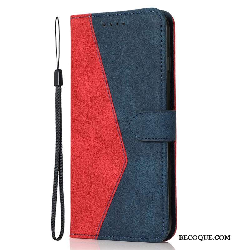 Etui Folio Xiaomi 14t Dwukolorowy Pasek Etui Ochronne