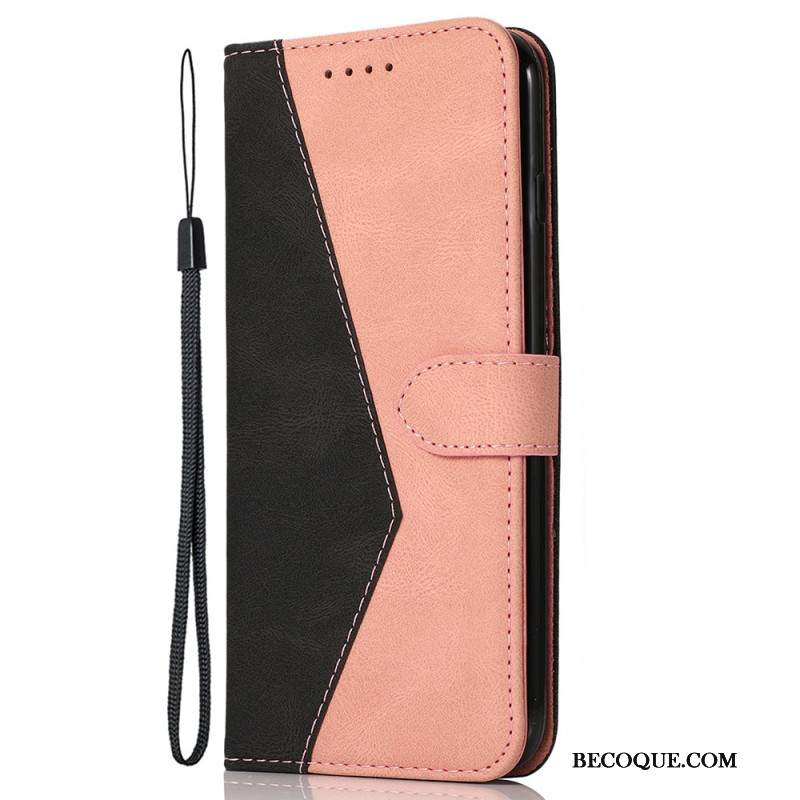 Etui Folio Xiaomi 14t Dwukolorowy Pasek Etui Ochronne