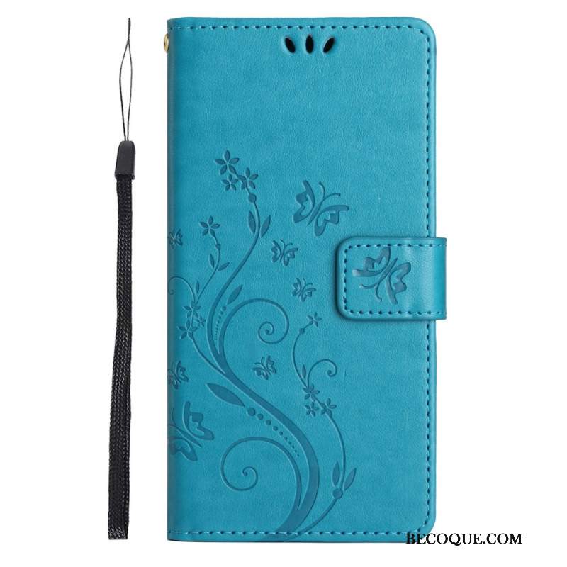 Etui Folio Xiaomi 14t Kwiatowy Z Paskiem Etui Ochronne