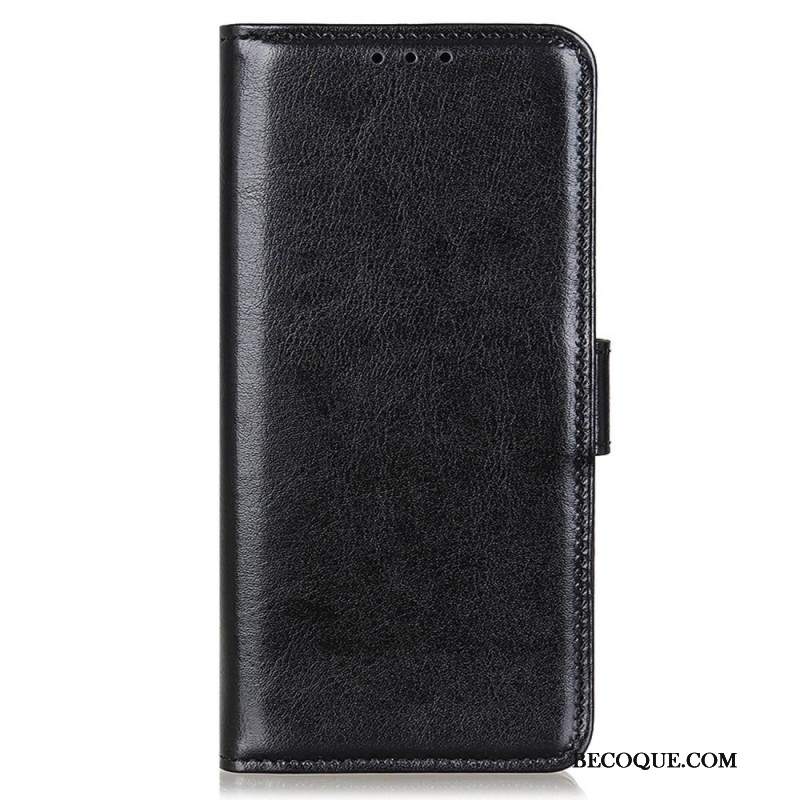 Etui Folio Xiaomi Redmi Note 13 4g Imitacja Skóry Lakierowanej Etui Ochronne