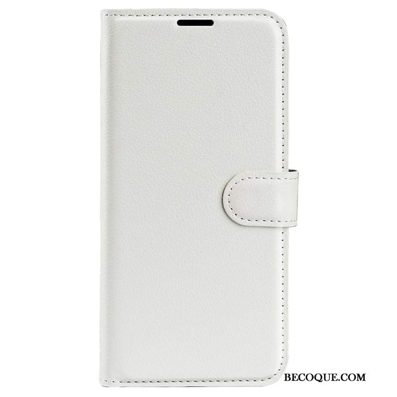 Etui Folio Xiaomi Redmi Note 13 4g Klasyczna Sztuczna Skóra Litchi Etui Ochronne