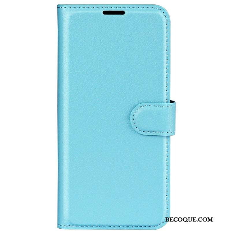 Etui Folio Xiaomi Redmi Note 13 4g Klasyczna Sztuczna Skóra Litchi Etui Ochronne