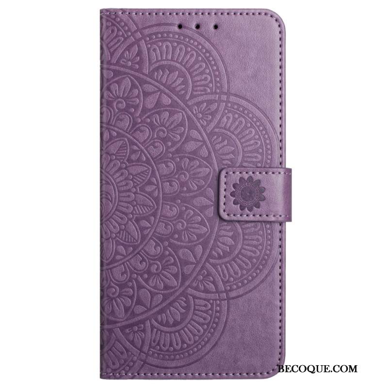 Etui Folio Xiaomi Redmi Note 13 4g Nadruk Mandali Z Paskiem Etui Ochronne