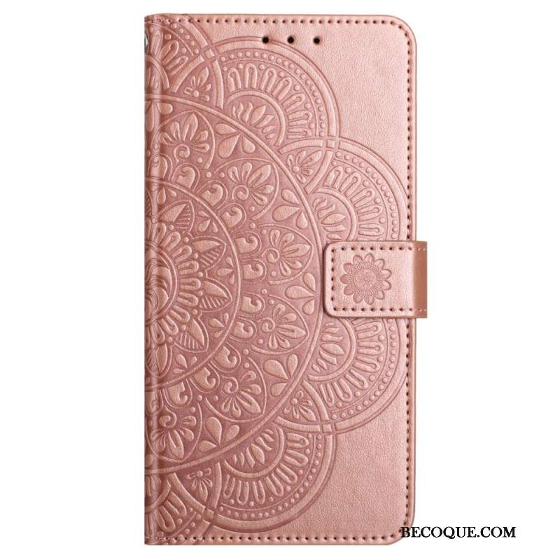 Etui Folio Xiaomi Redmi Note 13 4g Nadruk Mandali Z Paskiem Etui Ochronne