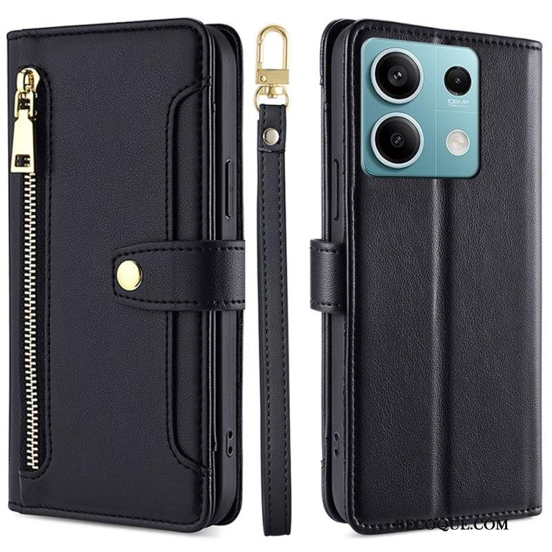 Etui Folio Xiaomi Redmi Note 13 4g Portfel Z Paskiem I Paskiem Na Ramię Etui Ochronne