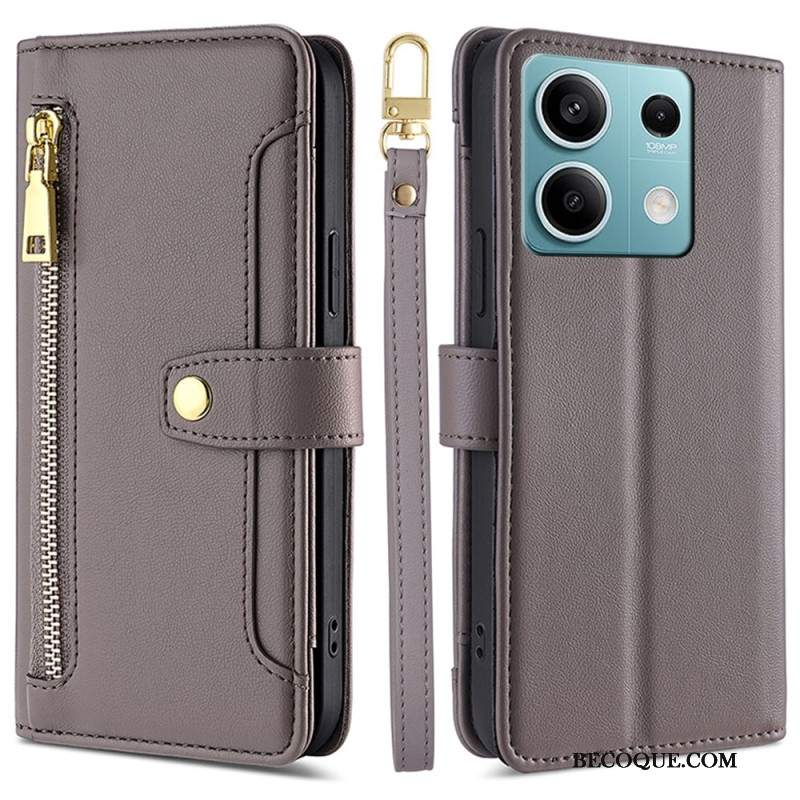 Etui Folio Xiaomi Redmi Note 13 4g Portfel Z Paskiem I Paskiem Na Ramię Etui Ochronne