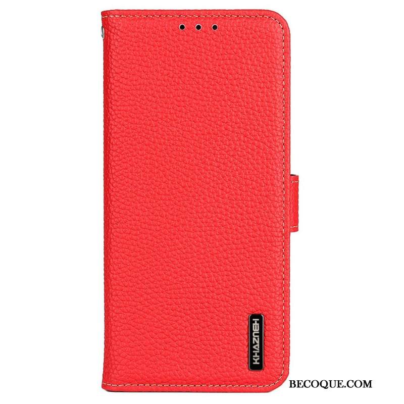 Etui Folio Xiaomi Redmi Note 13 4g Skóra Liczi Khazneh Etui Ochronne