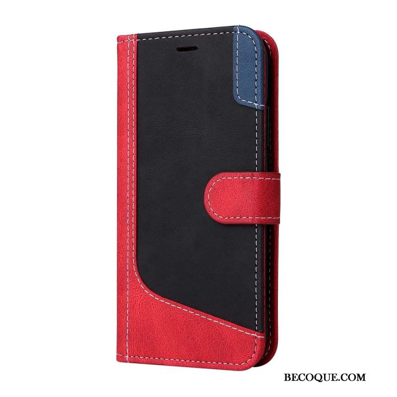 Etui Folio Xiaomi Redmi Note 13 4g Trójkolorowy Z Paskiem