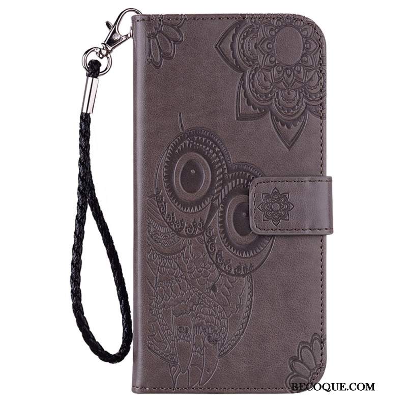 Etui Folio Xiaomi Redmi Note 13 4g Wzór Sowy Z Paskiem