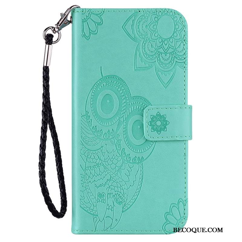 Etui Folio Xiaomi Redmi Note 13 4g Wzór Sowy Z Paskiem