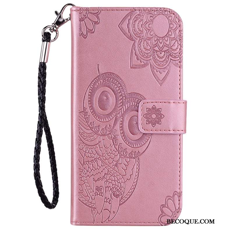 Etui Folio Xiaomi Redmi Note 13 4g Wzór Sowy Z Paskiem