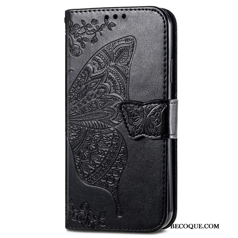 Etui Folio Xiaomi Redmi Note 13 5g Barokowy Motyl Z Paskiem Etui Ochronne