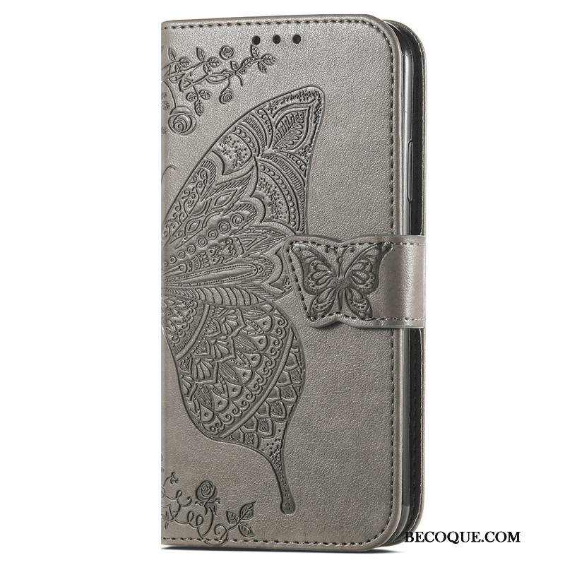 Etui Folio Xiaomi Redmi Note 13 5g Barokowy Motyl Z Paskiem Etui Ochronne