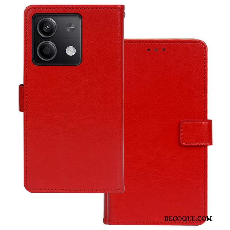 Etui Folio Xiaomi Redmi Note 13 5g Sztuczna Skóra Idewei Etui Ochronne