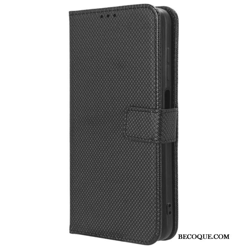 Etui Folio Xiaomi Redmi Note 13 Pro 4g Teksturowana Sztuczna Skóra