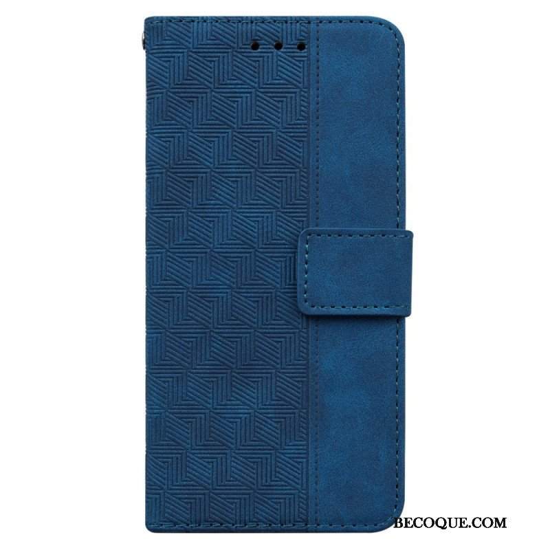 Etui Folio do Google Pixel 6A z Łańcuch Seria Tkanych Pasków