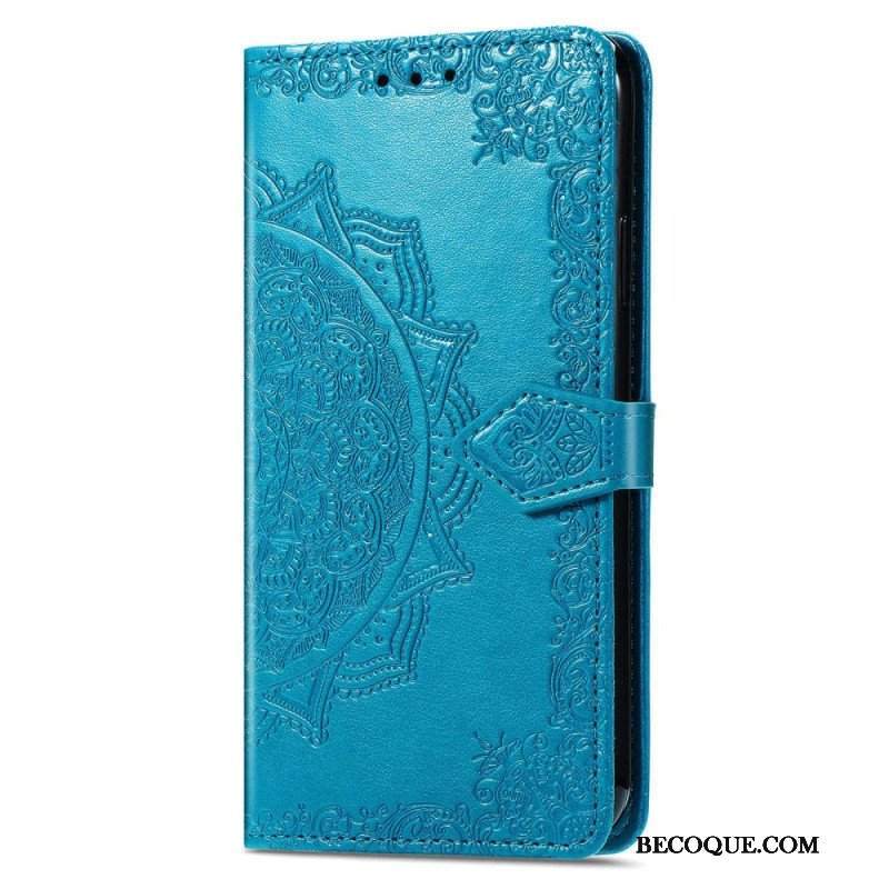 Etui Folio do Google Pixel 7 z Łańcuch Mandala W Stylu Retro Z Paskami