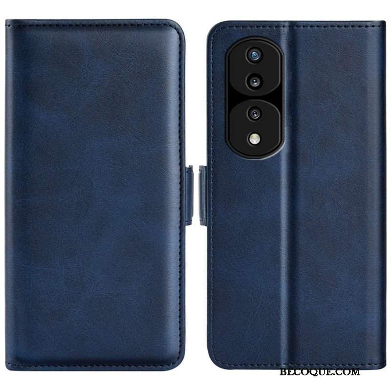 Etui Folio do Honor 70 Skórzany Futerał Klasyczna Podwójna Klapa