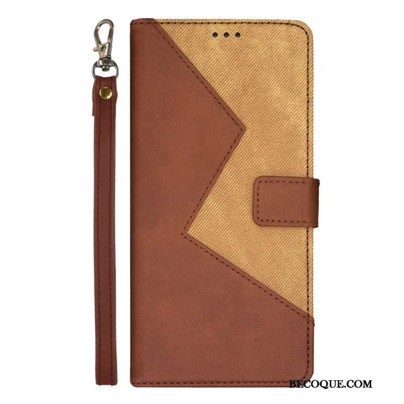 Etui Folio do Moto G73 5G Dwukolorowy Idewei