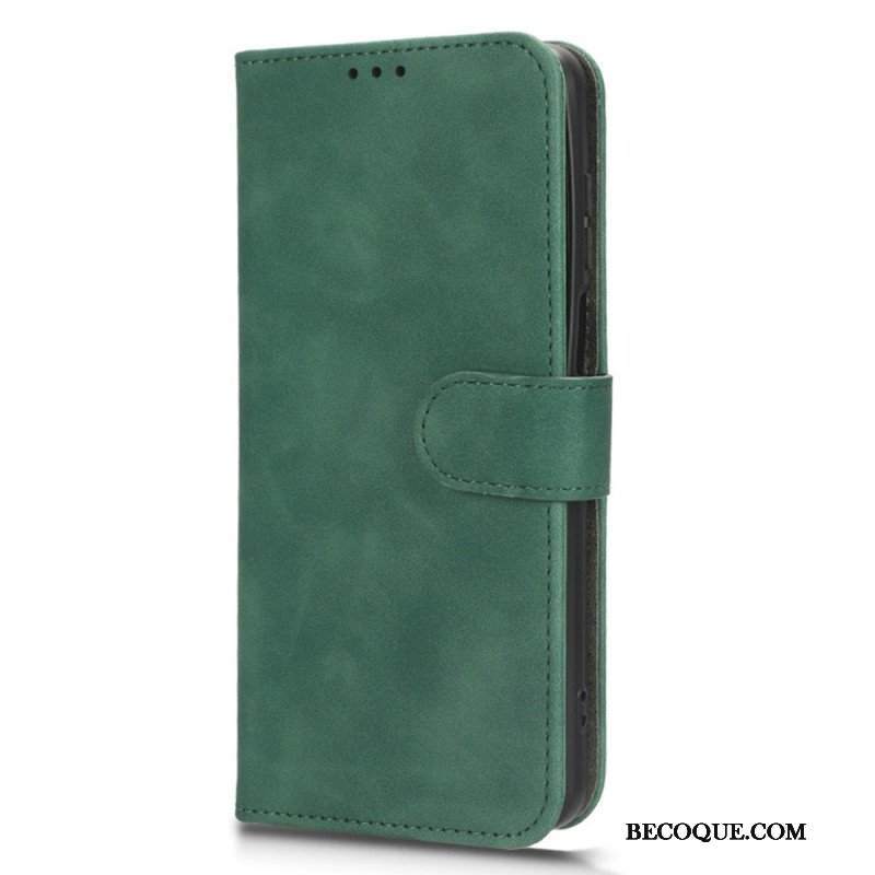 Etui Folio do Moto G73 5G Uczucie Dotyku Skóry