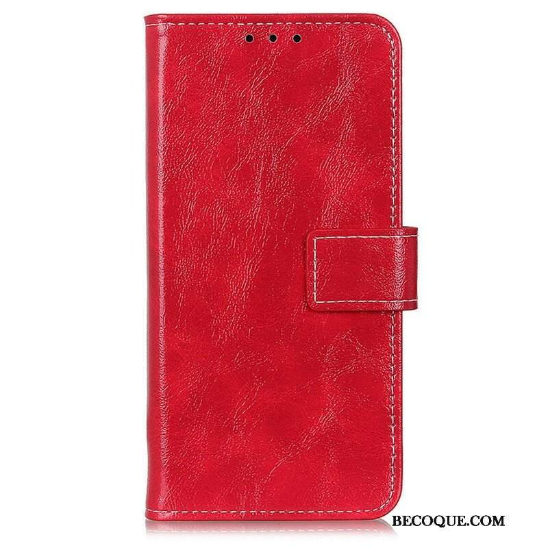 Etui Folio do OnePlus Nord 2 5G Błyszczące I Widoczne Szwy