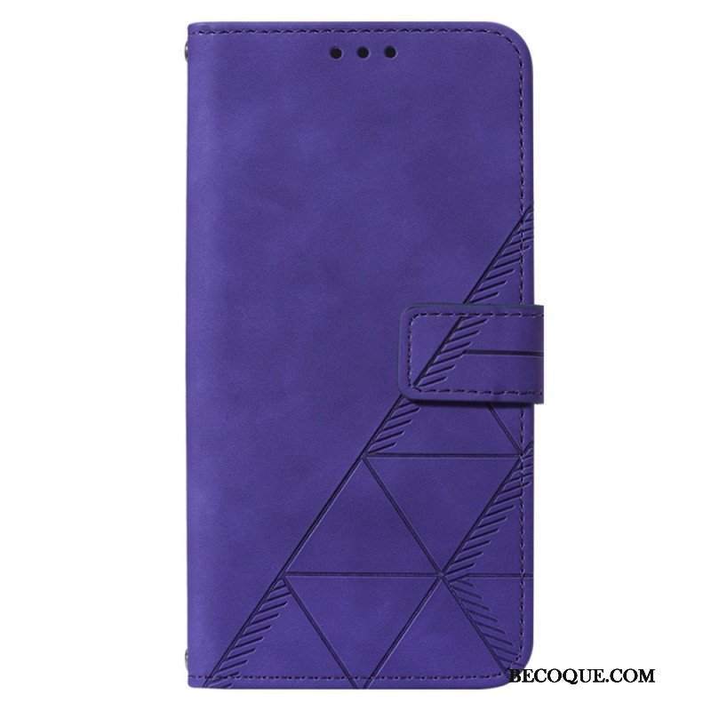 Etui Folio do OnePlus Nord 2T 5G Trójkąty Ze Smyczą