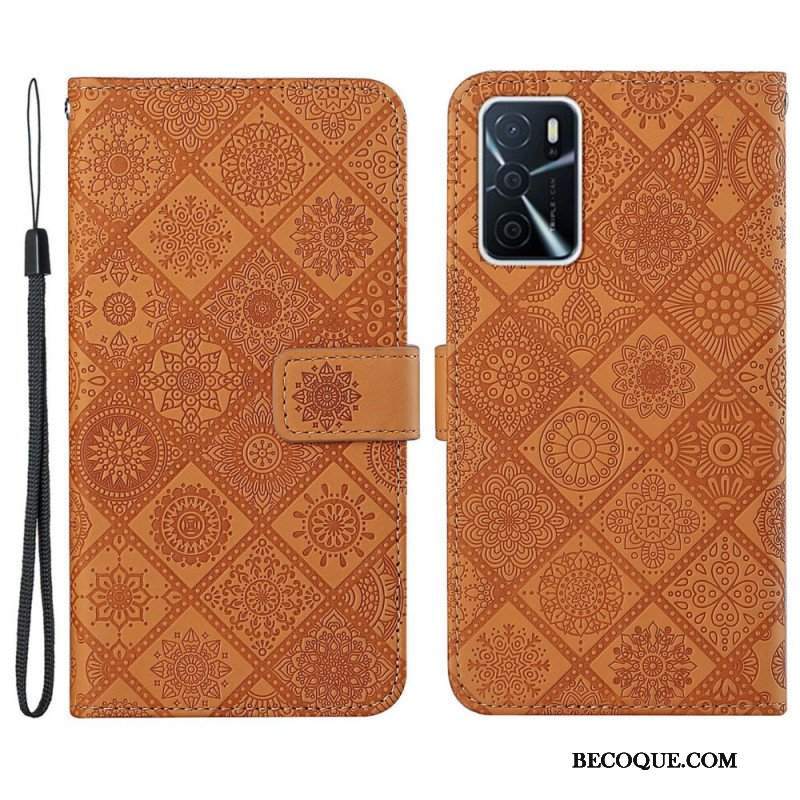 Etui Folio do Oppo A16 / A16s Wzór Gobelinu