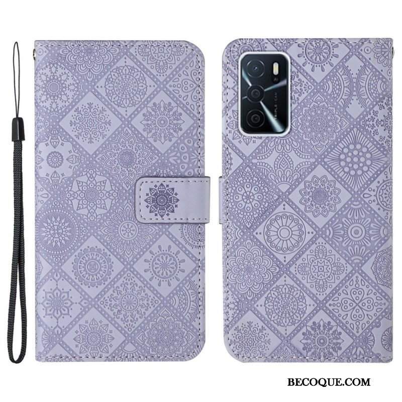 Etui Folio do Oppo A16 / A16s Wzór Gobelinu