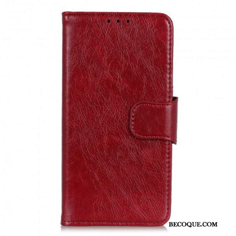 Etui Folio do Oppo A54 5G / A74 5G Dwoina Skóry Nappa