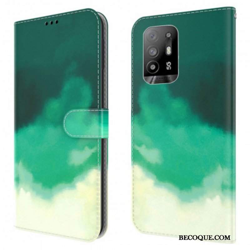 Etui Folio do Oppo A94 5G Akwarela