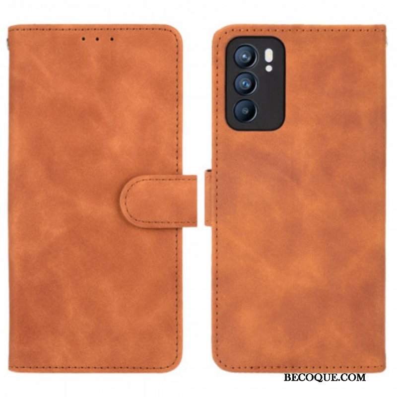 Etui Folio do Oppo Reno 6 5G Dotyk Skóry