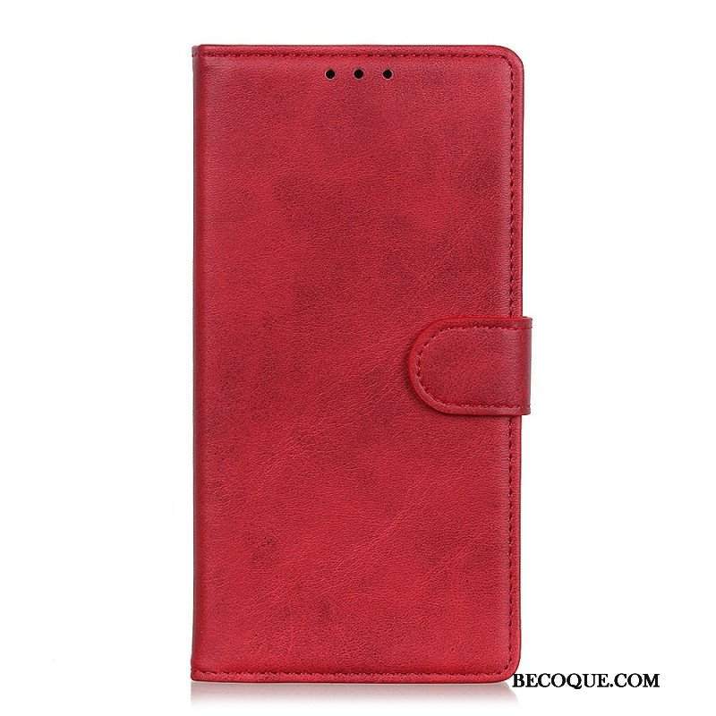 Etui Folio do Oppo Reno 8 Lite Styl Matowej Skóry