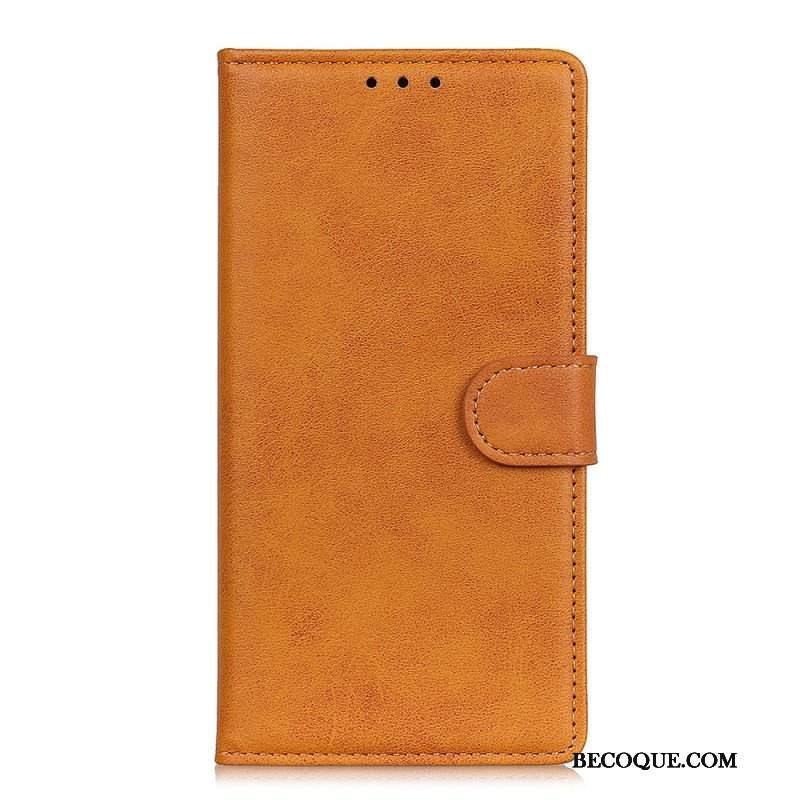 Etui Folio do Oppo Reno 8 Lite Styl Matowej Skóry