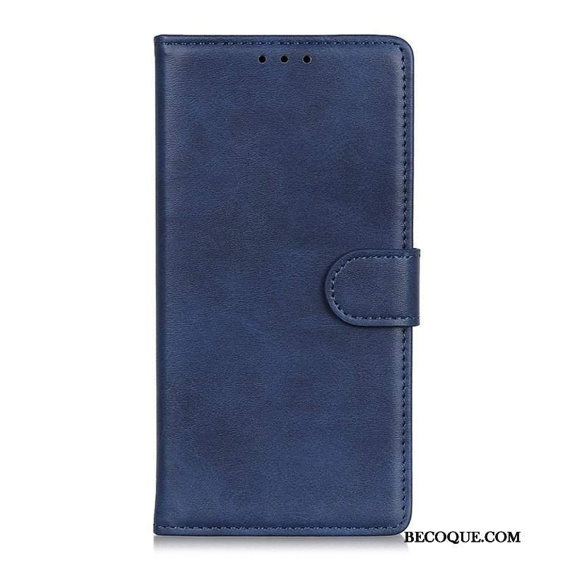 Etui Folio do Oppo Reno 8 Lite Styl Matowej Skóry