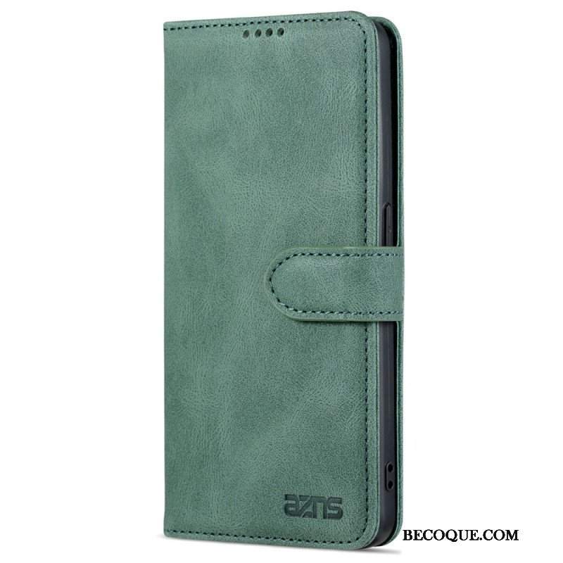 Etui Folio do Oppo Reno 8 Pro Skórzany Efekt Vintage Azns