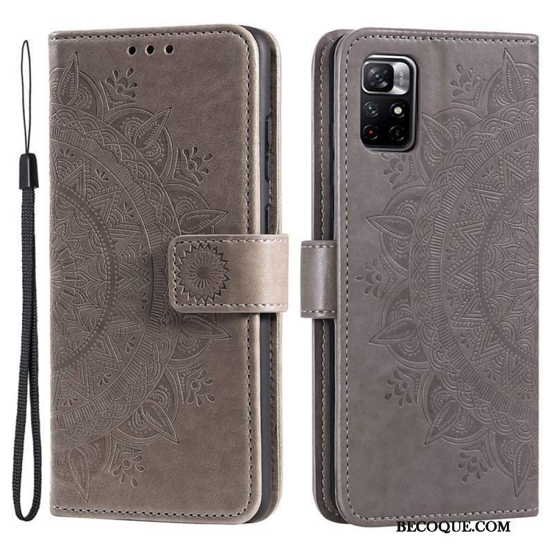 Etui Folio do Poco M4 Pro 5G Mandala Słońca