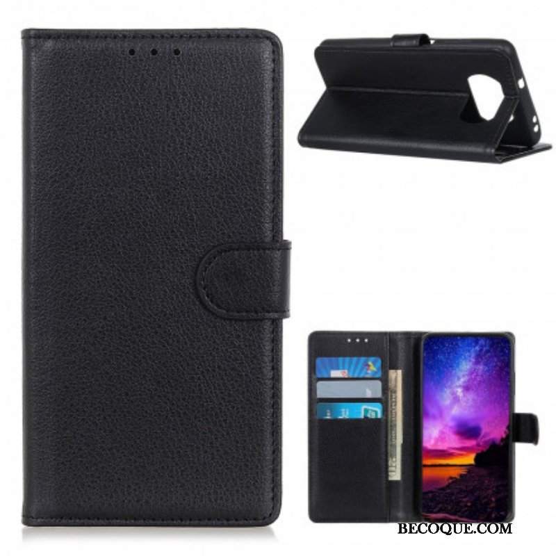 Etui Folio do Poco X3 / X3 Pro / X3 NFC Sztuczna Skóra Liczi