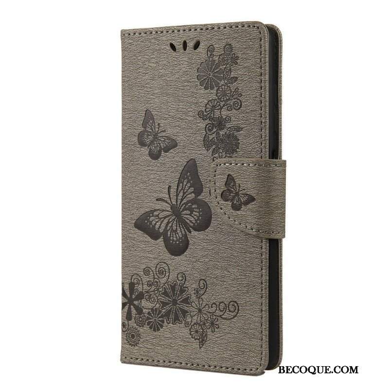 Etui Folio do Poco X3 / X3 Pro / X3 NFC Tylko Motyle Ze Smyczą