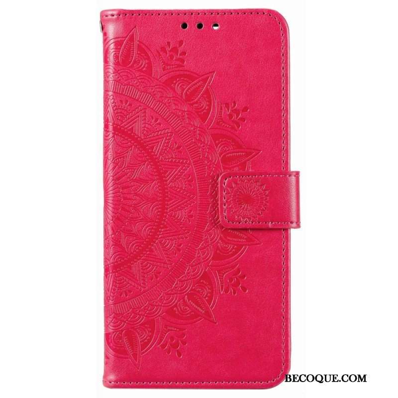 Etui Folio do Poco X4 Pro 5G Mandala Sun Ze Smyczą