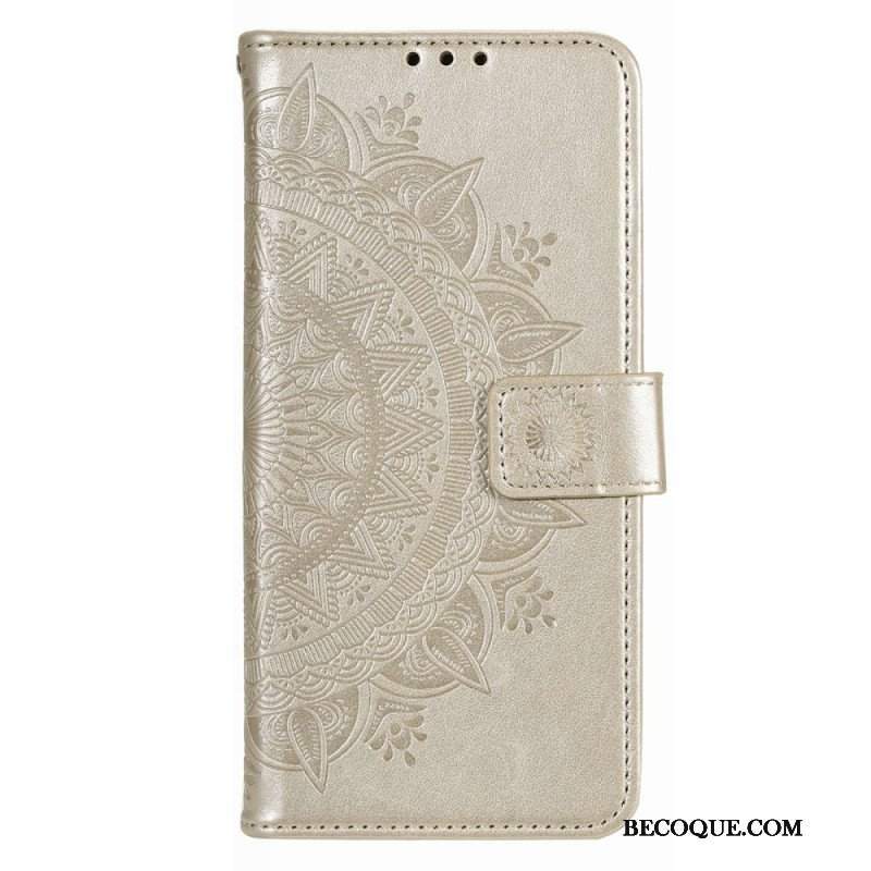 Etui Folio do Poco X4 Pro 5G Mandala Sun Ze Smyczą