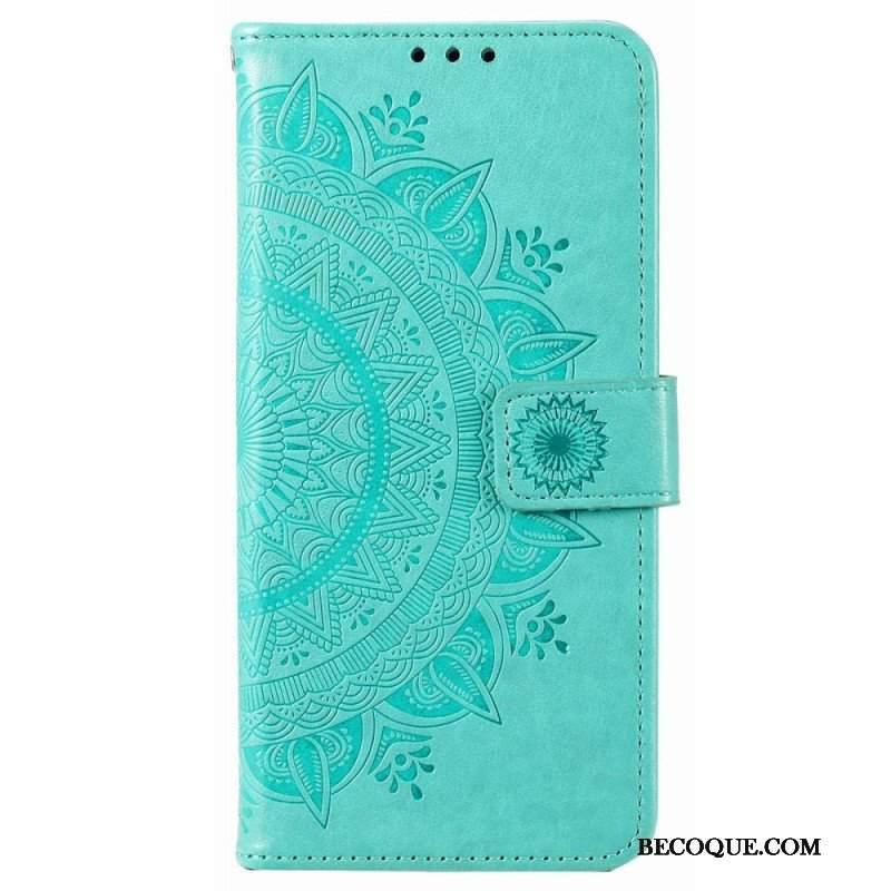 Etui Folio do Poco X4 Pro 5G Mandala Sun Ze Smyczą