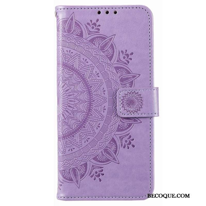 Etui Folio do Poco X4 Pro 5G Mandala Sun Ze Smyczą